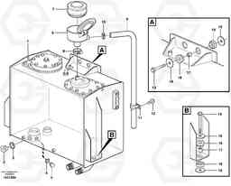 84217 Hydraulic oil tank, with fitting parts L120E S/N 16001 - 19668 SWE, 64001- USA, 70701-BRA, Volvo Construction Equipment