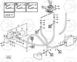 60076 Servo - hydraulic, feed and return lines L120E S/N 16001 - 19668 SWE, 64001- USA, 70701-BRA, Volvo Construction Equipment