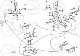 104041 Hydraulic system, return lines EW160 SER NO 1001-1912, Volvo Construction Equipment