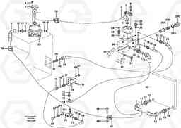 105977 Hydraulic system, return lines EW140 SER NO 1001-1487, Volvo Construction Equipment