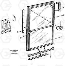 92915 Sliding window L90C, Volvo Construction Equipment