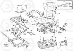 63224 Operator's seat, heated, air suspensioned. BL60, Volvo Construction Equipment