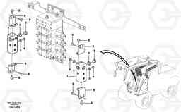 23853 Connecting block with fitting parts L180E HIGH-LIFT S/N 5004 - 7398, Volvo Construction Equipment