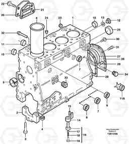 33829 Cylinder block L50D, Volvo Construction Equipment