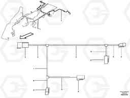 1827 Cable harness, tail light BL71, Volvo Construction Equipment