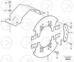 13635 Brake shield A30D S/N -11999, - 60093 USA S/N-72999 BRAZIL, Volvo Construction Equipment