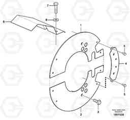 13636 Brake shield A30D S/N -11999, - 60093 USA S/N-72999 BRAZIL, Volvo Construction Equipment