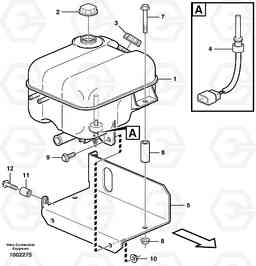 53336 Expansion tank with fitting parts L220E SER NO 2001 - 3999, Volvo Construction Equipment