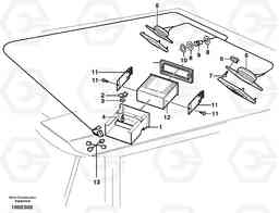 28654 Radio bracket. L50D, Volvo Construction Equipment