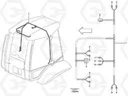 23002 Cable Harness cab int. roof BL61PLUS, Volvo Construction Equipment