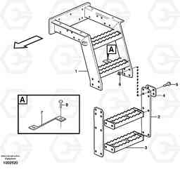 86281 Running board. L180E S/N 5004 - 7398 S/N 62501 - 62543 USA, Volvo Construction Equipment