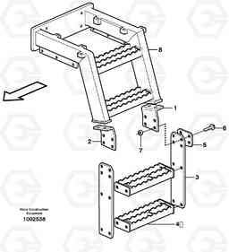 84594 Running board. L220E SER NO 4003 - 5020, Volvo Construction Equipment