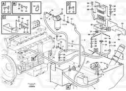 106760 Fuel lines, fuel tank - cylinder block L120E S/N 16001 - 19668 SWE, 64001- USA, 70701-BRA, Volvo Construction Equipment