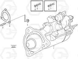 21615 Starter motor with assembling details L330E, Volvo Construction Equipment