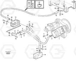 66198 Feed and return lines - flow amplifier L330E, Volvo Construction Equipment