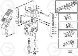 63407 Footbrake valve L120C S/N 11319-SWE, S/N 61677-USA, S/N 70075-BRA, Volvo Construction Equipment