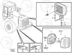 19072 Lighting, rear L180E S/N 5004 - 7398 S/N 62501 - 62543 USA, Volvo Construction Equipment