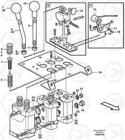 96536 Servo valve L110E S/N 1002 - 2165 SWE, 60001- USA,70201-70257BRA, Volvo Construction Equipment