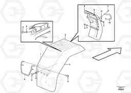 11774 Fender, rear L90E, Volvo Construction Equipment