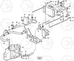 66193 Hydraulic system, 3rd and 4th function. Feed and return lines. L150E S/N 6005 - 7549 S/N 63001 - 63085, Volvo Construction Equipment