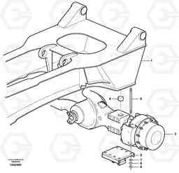 61310 Rear axle suspension. A25E, Volvo Construction Equipment