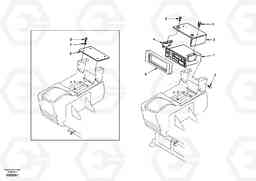 66566 Cassette radio recorder with mounting details EC55 SER NO 20001-, Volvo Construction Equipment