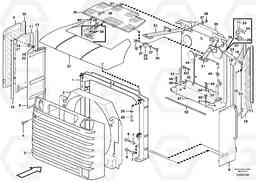 57691 Radiator casing L150E S/N 6005 - 7549 S/N 63001 - 63085, Volvo Construction Equipment