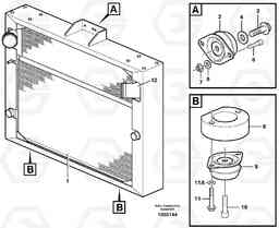 66189 Radiator with fitting parts L150E S/N 6005 - 7549 S/N 63001 - 63085, Volvo Construction Equipment