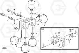 95839 Valve and accumulators L180E S/N 5004 - 7398 S/N 62501 - 62543 USA, Volvo Construction Equipment