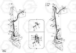 76932 Working hydraulic, quick fit on dipper arm EC240B, Volvo Construction Equipment