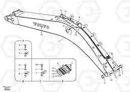 87982 Boom and grease piping EC240B SER NO INT 12641- EU & NA 80001-, Volvo Construction Equipment