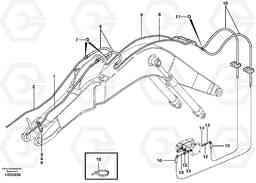 37170 Hydr. equipm. on boom, X3 EC160 SER NO 1001-, Volvo Construction Equipment