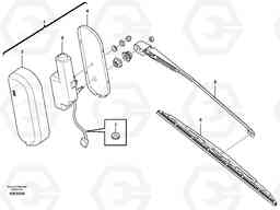 101358 Windshield wiper, rear BL60, Volvo Construction Equipment