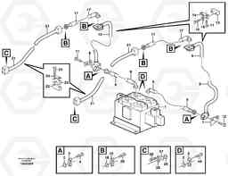 66205 Pressure lines, 3rd function L330E, Volvo Construction Equipment