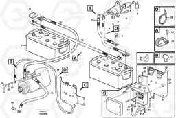 55482 Battery cable and main switch L150E S/N 6005 - 7549 S/N 63001 - 63085, Volvo Construction Equipment