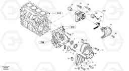 2802 Timing gear housing (front cover) L25B TYPE 175 SER NO - 0499, Volvo Construction Equipment