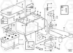 60577 Battery box with fitting parts. L150E S/N 6005 - 7549 S/N 63001 - 63085, Volvo Construction Equipment