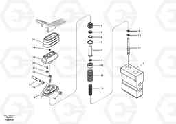 37766 Working hydraulic, remote control valve pedal for adjustable boom EC290B, Volvo Construction Equipment