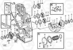 65376 Transfer case, housing and covers L150E S/N 6005 - 7549 S/N 63001 - 63085, Volvo Construction Equipment