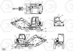 30364 Decal, outer location EW55 SER NO 5630-, Volvo Construction Equipment