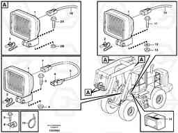 60271 Work lights, front. L180E HIGH-LIFT S/N 5004 - 7398, Volvo Construction Equipment