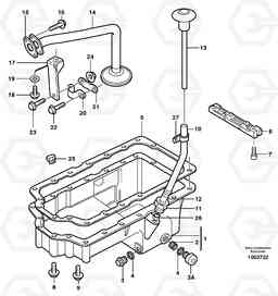 49762 Oil sump EW140 SER NO 1001-1487, Volvo Construction Equipment