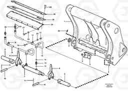 44141 Tool bar. L180E S/N 5004 - 7398 S/N 62501 - 62543 USA, Volvo Construction Equipment
