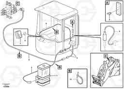 58750 Cable harness, central lubrication. L150D, Volvo Construction Equipment