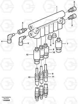 55733 Distribution block, B3. L180D, Volvo Construction Equipment