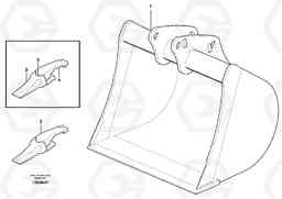 49350 Bucket, straight with teeth BL61PLUS S/N 10287 -, Volvo Construction Equipment