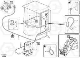 58779 Cable harness, central lubrication. L180D, Volvo Construction Equipment