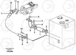 4852 Hydraulic system suction lines EW180B, Volvo Construction Equipment