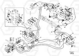 9990 Hydraulic system, upper brake line EW170 SER NO 3031-, Volvo Construction Equipment