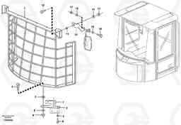 39161 Windshild guard for windshield. L180E S/N 5004 - 7398 S/N 62501 - 62543 USA, Volvo Construction Equipment